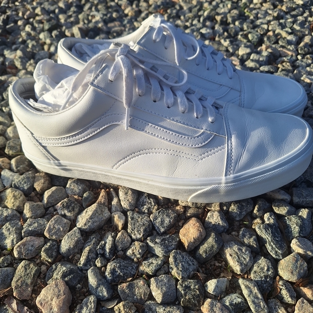 Vans Old Skool Classic All-White Men's Sneakers 12